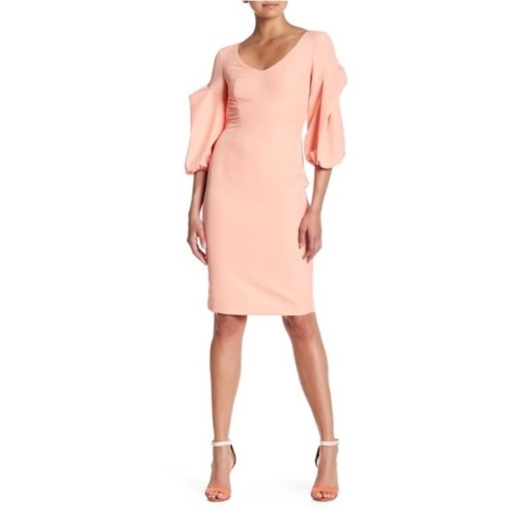 Alton Gray Puff Sleeve Bodycon Dress